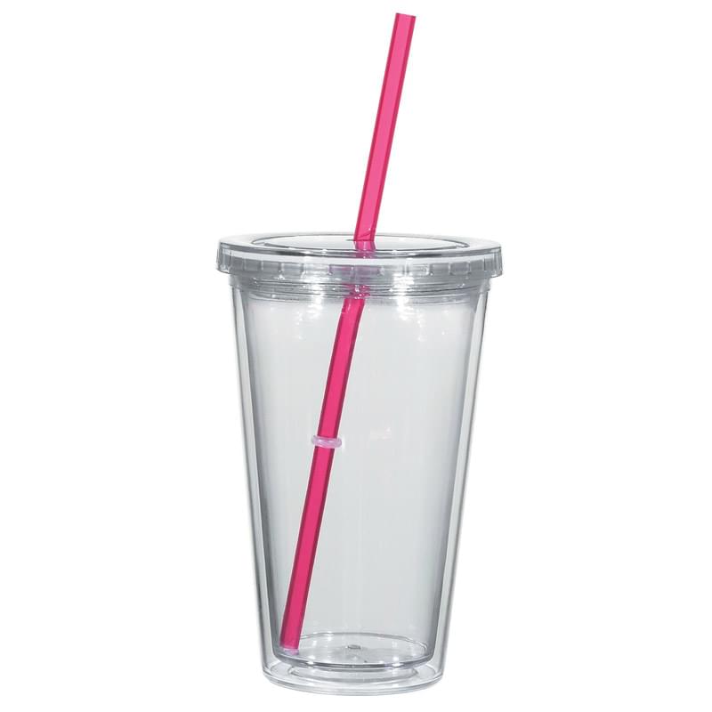 16 Oz. Double Wall Acrylic Tumbler With Insert