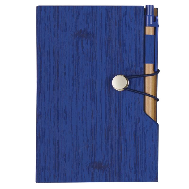 4" x 6" Woodgrain Look Notebook With Sticky Notes And Flags