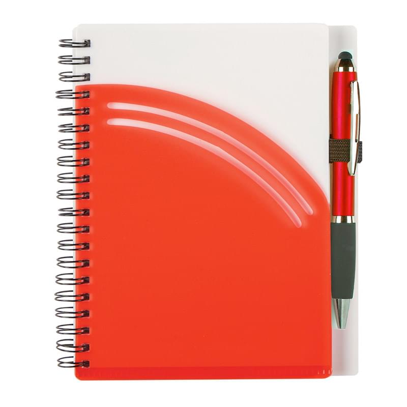 5" x 7" Rainbow Spiral Notebook With Pen