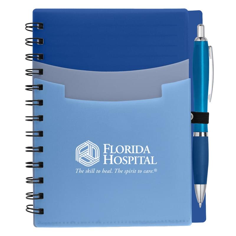 5" x 7" Tri-Pocket Notebook & Satin Pen