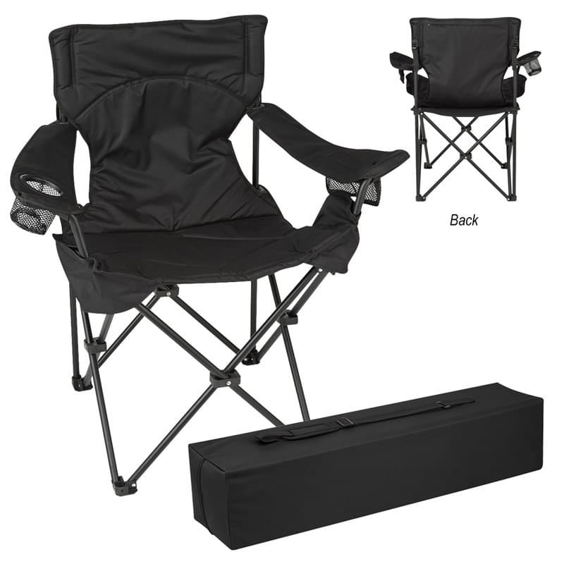 Deluxe Padded Folding Chair With Carrying Bag