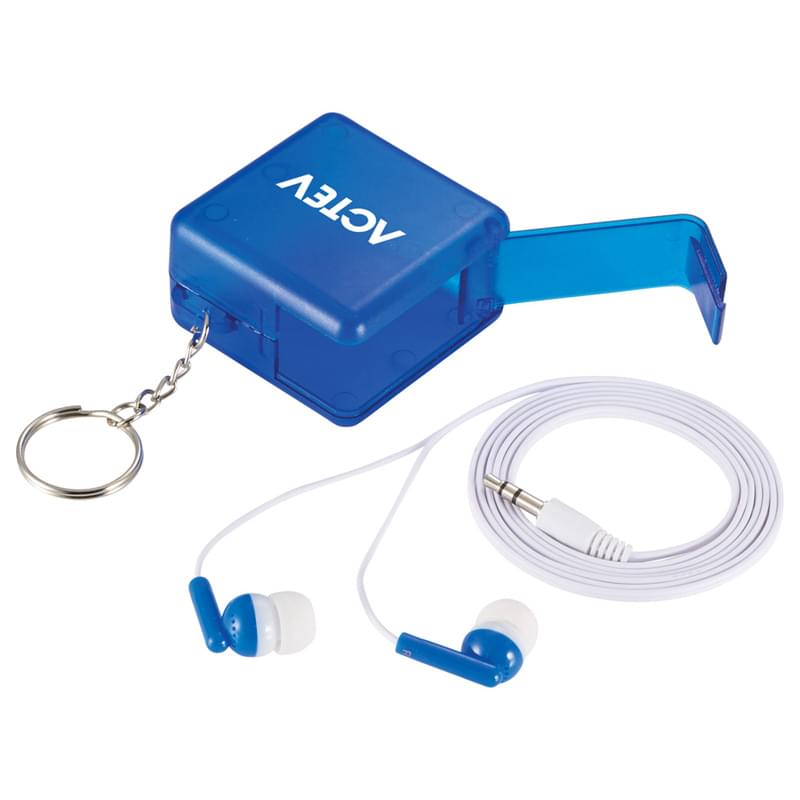 Sound Off Wired Earbuds with Stand and Keychain