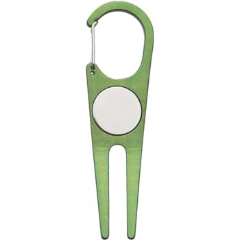 Aluminum Divot Tool With Ball Marker