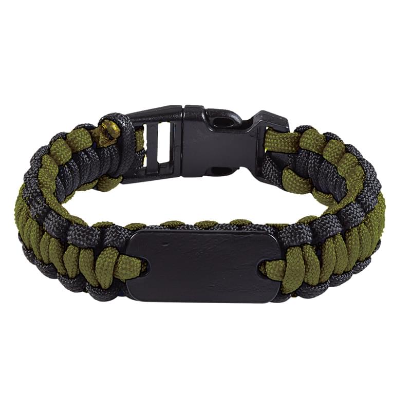 Paracord Survival Bracelet With Metal Plate