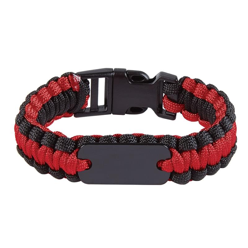 Paracord Survival Bracelet With Metal Plate