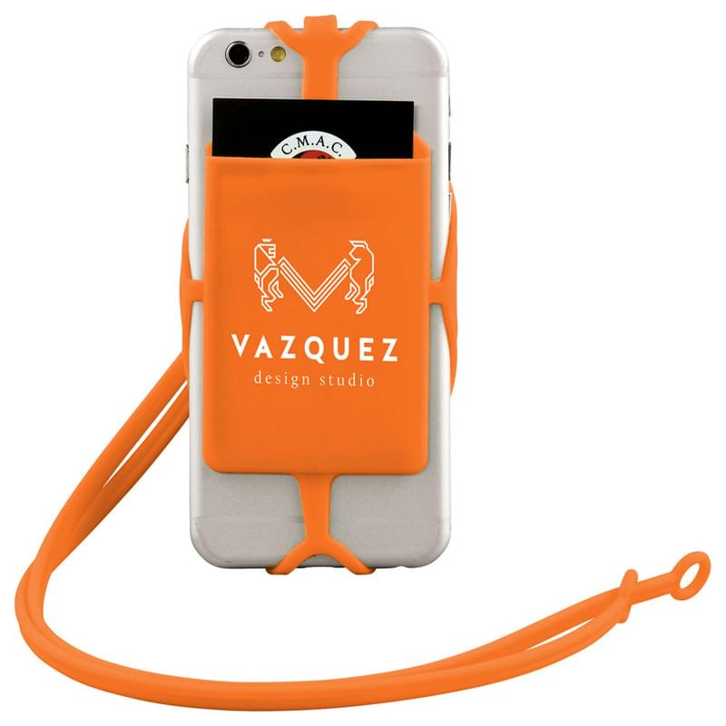 Silicone RFID Card Holder with Lanyard