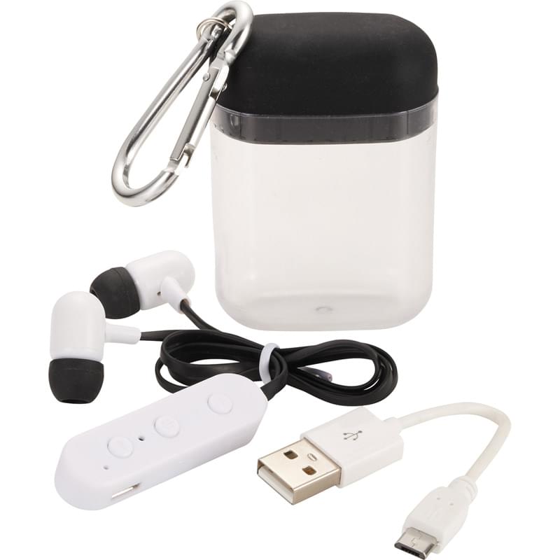 Budget Bluetooth Earbuds and Carabiner