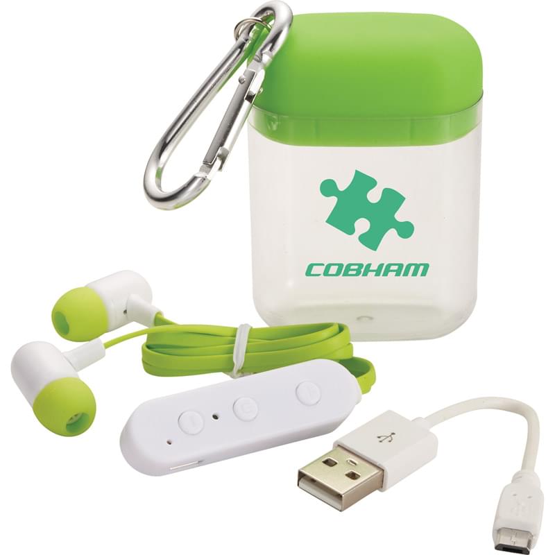 Budget Bluetooth Earbuds and Carabiner