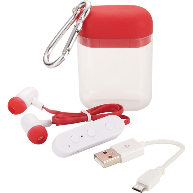 Budget Bluetooth Earbuds and Carabiner