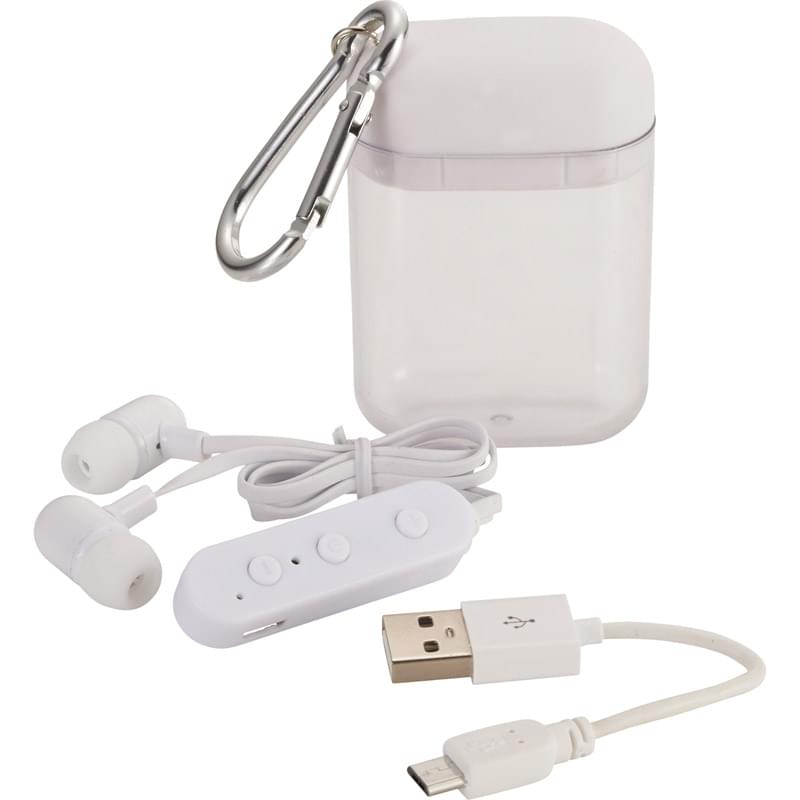Budget Bluetooth Earbuds and Carabiner
