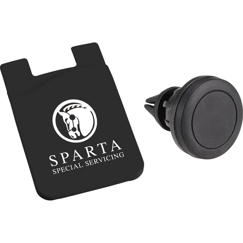Magnetic Phone Mount w/ Silicone Wallet