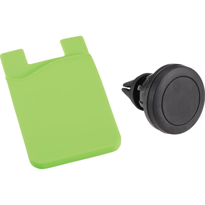 Magnetic Phone Mount w/ Silicone Wallet