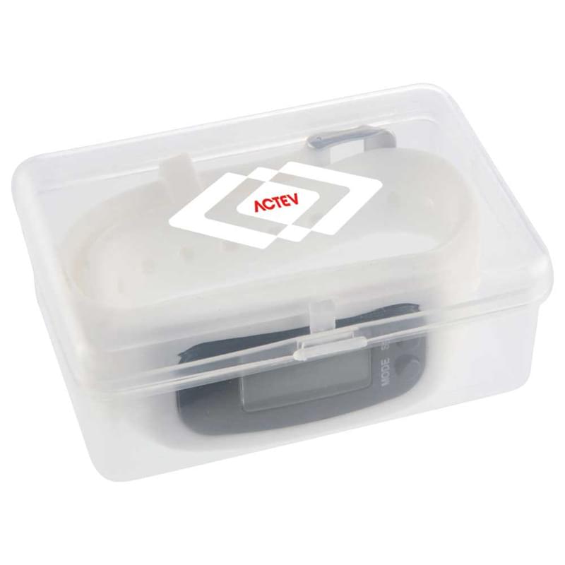 LED Pedometer Watch in Case