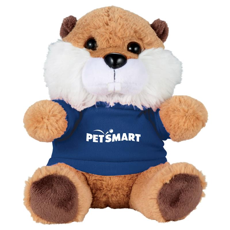 6" Beaver Plush Animal with Shirt