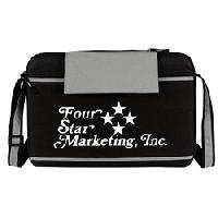Sleek Laptop Portfolio - CLOSEOUT! Please call to confirm inventory available prior to placing your order! Made of 300 polyester ripstop PU heavy padded.A zippered pocket on back for additional items (fits most iPads or tablets w/ case) (not shown)A zippered flap pocket for phone or accessories & an opened front pocket underneath. Adjustable shoulder strap with color accent. Zippered main compartment fully padded for laptop (fits up to 17” laptop). Great for promotional events, meeting, work, school & travel, etc…