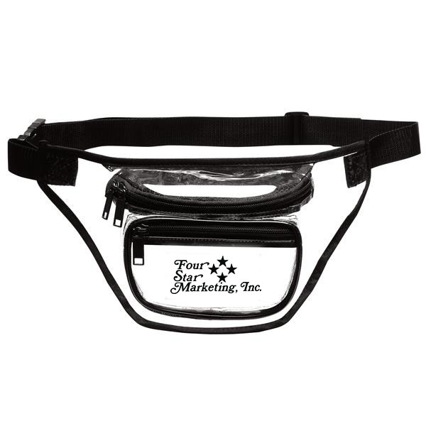 3-Zipper Transparent Fanny Pack