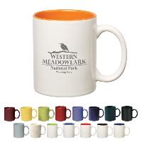 11 Oz. Colored Stoneware Mug With C-Handle - Meets FDA Requirements | Hand Wash Recommended
