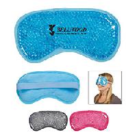 Plush Gel Beads Hot/Cold Eye Mask - Therapeutic Gel Pack Applies Heat Or Cold   | Soothes Tired Or Puffy Eyes   | Soft Plush Material On Back   | Elastic Strap Holds Mask In Place | Microwave And Freezer Safe   | Reusable And Non-Toxic   | Instructions Printed On Tag