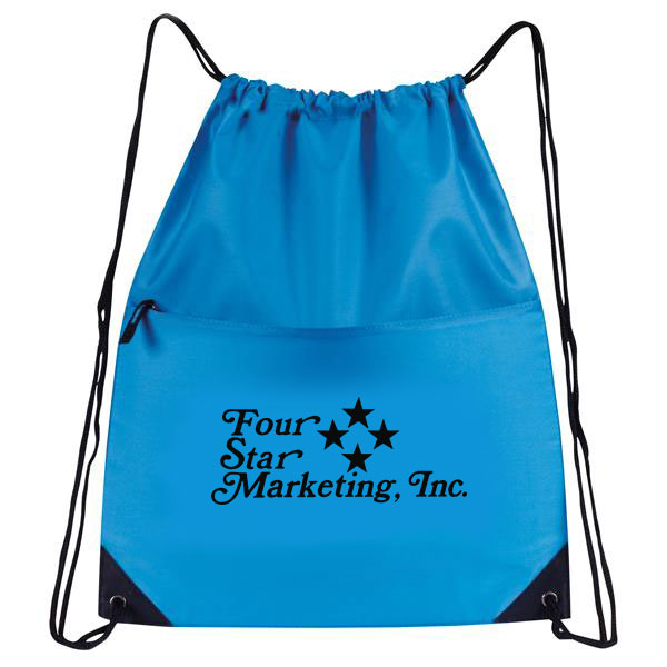 Select Drawstring Tote Bags w/Zipper Pocket