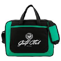 The Dolphin Business Briefcase - Zippered main compartment with double 12-1/2" reinforced top carry handles. Open front pocket. Side accessory pockets and pen sleeves. Adjustable padded shoulder strap.