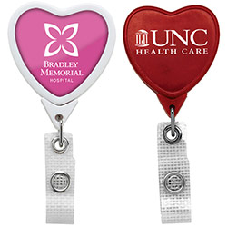 Anti-Microbial Jumbo Heart Badge Reel