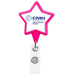 Hot Pink Star Badge Reel