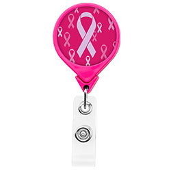 Pink Ribbon Jumbo Theme Badge Reel