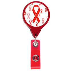 Red Ribbon Jumbo Theme Badge Reel