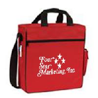 Travelstar Shoulder Strap Tote Bags w/Pen & Phone Pockets - CLOSEOUT! Heavyweight 600 Denier Polyester Canvas. Size: 14 x 12 x 4. Features include an outside zipper compartment, adjustable shoulder strap, and polywebbed carry handles. Now with cell phone pocket and dual pen compartments. ONLY 500 left in Khaki!