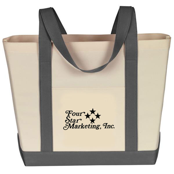 Boat Tote Bags with Outside Pocket