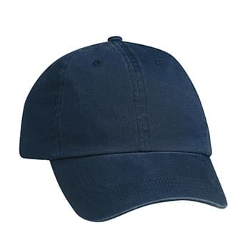 Cotton Chino Cap - 100% Cotton Chino Twill, Garment Washed | 6 Panel, Low Profile & Unstructured Crown | Heavy Duty, 4 Row Stitching On Double Layer Cotton Chino Sweatband | Pro-Stitching On Front Pre-Curved Visor | Adjustable Self-Material Strap With VelcroÂ® Closure