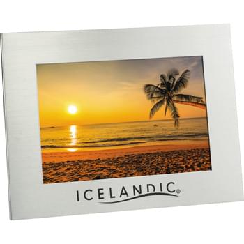 5" x 7" Aluminum Frame - This high quality aluminum frame holds a 5" x 7" photo.   Fits perfect on any desk at home or in the office.