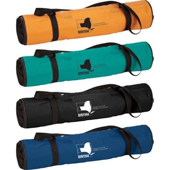 Roll-up Beach Blanket with Pillow - CLOSEOUT! Please call to confirm inventory available prior to placing your order!<br />Beach Mat Blanket includes pillow that neatly tucks inside the rolled-up blanket. Includes convenient carrying handle.