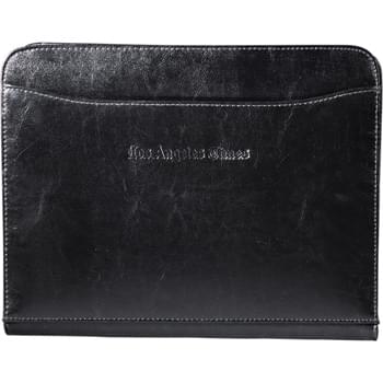 Renaissance Writing Pad - Interior organizer with gusseted file pocket, business card pockets and calculator pocket. Front pocket. Pen loop. Includes 8.5" x 11" writing pad.  