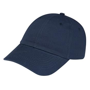 Brushed Cotton Twill Cap - 100% Brushed Cotton Twill | 6 Panel, Low Profile | Unstructured Crown & Pre-Curved Visor | 6 Sewn Eyelets And Top Button Match Visor | Adjustable Self-Material Strap With Snap Brass Buckle