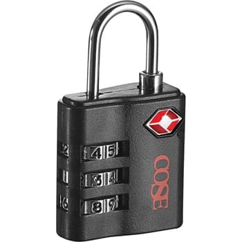 Travel Sentry Luggage Lock - Give this luggage lock to clients or employees heading off to a tradeshow with a "safe travels" note attached. The lock is approved by the Transportation Security Administration (TSA) so it can be opened by airport security without having to be cut off. Simple combination locking mechanism. Instructions included.