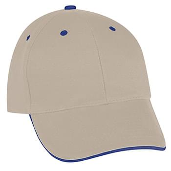 Elite Cap - 100% Brushed Cotton | 6 Panel, Medium Profile | Structured Crown & Pre-Curved Trimmed Visor | Trim Color Under Visor Matches Eyelets And Top Button | Adjustable Self-Material Strap With VelcroÂ® Closure