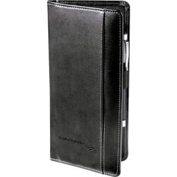 Metropolitan® Travel Wallet - Open front pocket. Interior pocket for passport, travel documents, and currency. Elastic pen loop. Mesh ID pocket.