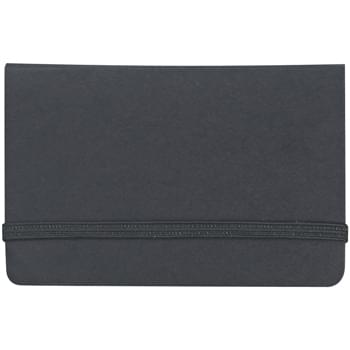 Sticky Notes And Flags In Business Card Case - Convenient Business Card Holder Inside | Sticky Flags In 5 Neon Colors | Elastic Closure Strap