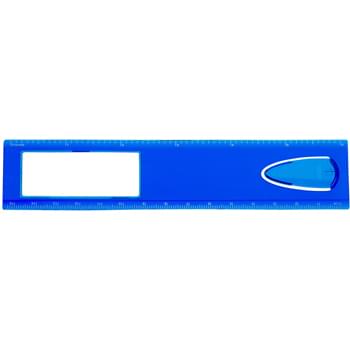 6" Magnifier Ruler With Bookmark - Measures Up To 6" Or 15 cm