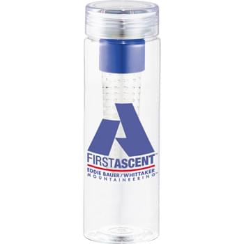 Fruiton BPA Free Infuser Bottle 25oz - Infuse some flavor into your beverage with the removable fruit infuser. Lid has 360 drinking capability.  Shatter, stain and odor resistant durable Eastman Tritan material. BPA free. 25oz.