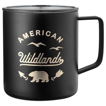 Rover Copper Vacuum Insulated Camp Mug 14oz - Warm up the campfire ambiance while drinking your tea or coffee with this classic camp cup. Durable, double-wall stainless steel vacuum construction with copper insulation, which allows your beverage to stay cold for 24 hours and hot for at least 6 hours.