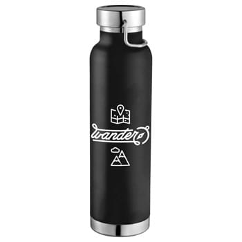Thor Copper Vacuum Insulated Bottle 22oz - Durable, double-wall stainless steel vacuum construction with copper insulation, which allows your beverage to stay cold for 48 hours and hot for at least 12 hours. The construction also prevents condensation on the outside of the bottle.  On-trend, durab
