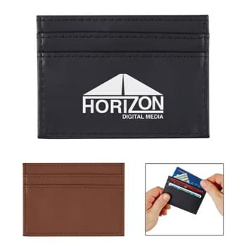 RFID Data Blocking Card Holder - CLOSEOUT! Please call to confirm inventory available prior to placing your order!<br />Made Of Vinyl With RFID Blocking Material Sewn Into The Lining | Includes 4 Card Slots And 1 Cash Pocket  | Place Your Credit Cards In Holder To Prevent Cyber Hackers From Stealing Your Identity | Prevents Data Transfer Between The Wallet And Reader | Works With Any Contactless Chip Card. Cards That Are Swiped Do Not Send RFID Signals And Will Not Be Protected By An RFID Blocker
