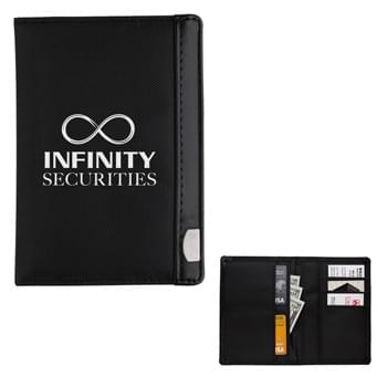 Manhattan Executive RFID Passport Wallet - CLOSEOUT! Please call to confirm inventory available prior to placing your order!<br />Made Of 840D Polyester With 210D Polyester Lining | 3 Large Pockets For Passport, Cash Or Receipts, 2 Small Pockets And 3 Card Slots | Place Your Passport And Credit Cards In Holder And Close To Prevent Cyber Hackers From Stealing Your Identity | Prevents Data Transfer Between The Wallet And Reader | Works With Any Contactless Chip Card. Cards That Are Swiped Do Not Send RFID Signals And Will Not Be Protected By An RFID B