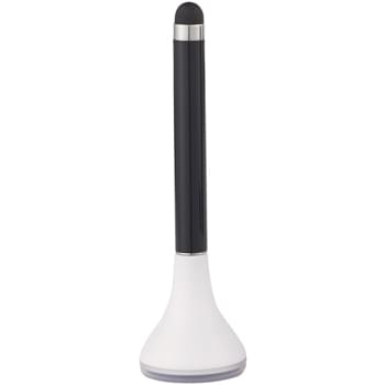 Stylus Pen Stand With Screen Cleaner - Stands Nicely On Your Desk | Bottom Of Stand Can Be Used To Clean Screen | Ballpoint Pen With Stylus
