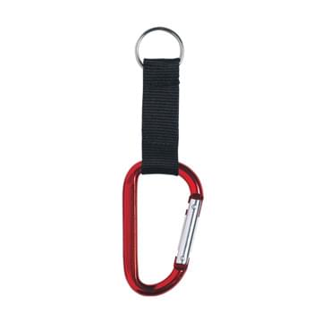 6mm Carabiner - With Strap And Split Ring Attachment