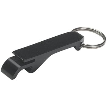 Aluminum Bottle/Can Opener Key Ring - Opens Bottles And Flip-Top Cans