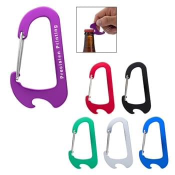 Everest Carabiner Bottle Opener - Flat Shape Perfect For Pockets | Attaches To Backpack, Belt Loop, Etc.