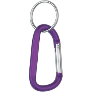6mm Carabiner With Split Ring - --